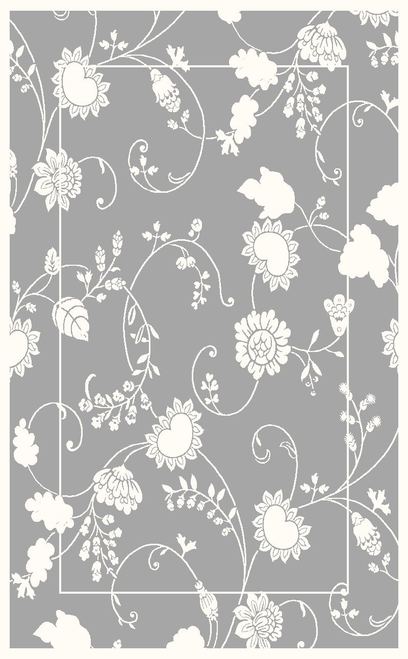 ΧΑΛΙ MUSE 59004/W SILVER CREAM - 133cm x 190cm-0