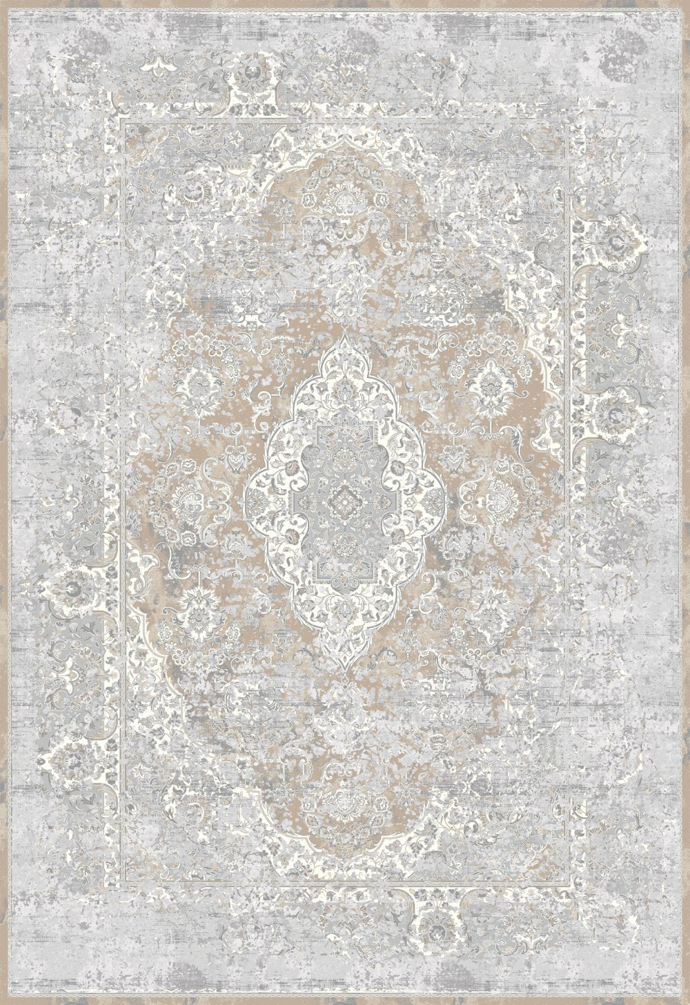 ΧΑΛΙ LUXURIOUS SILK 5991 GREY BEIGE - 240cm x 340cm-0