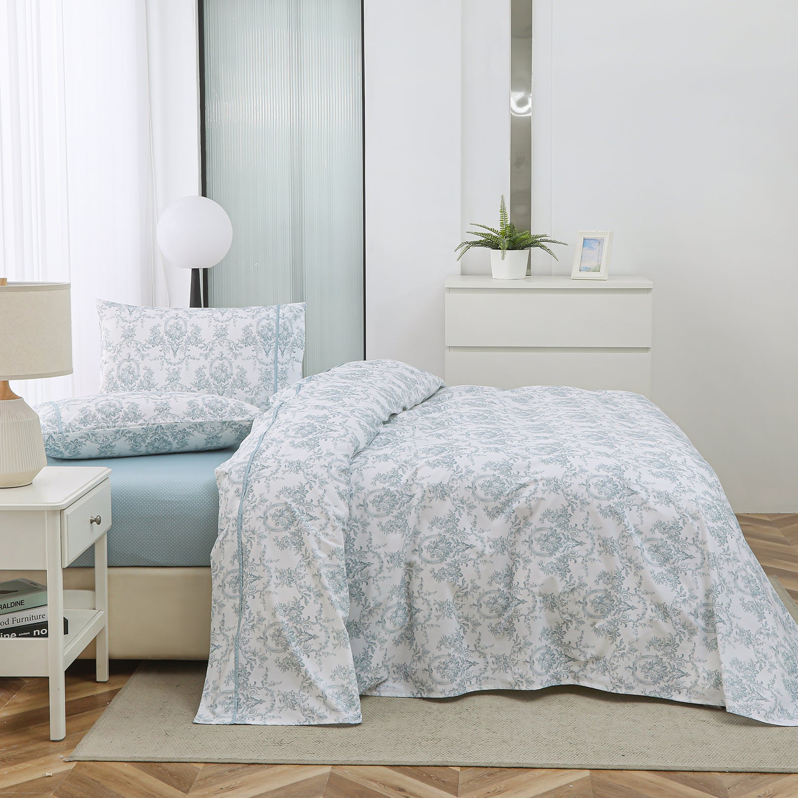 Chantal (Aqua)  (ΣΕΤ ΣΕΝΤΟΝΙΑ Υ/Δ 245x270+2 ΜΑΞ/ΘΗΚΕΣ 52x75) 210TC-0