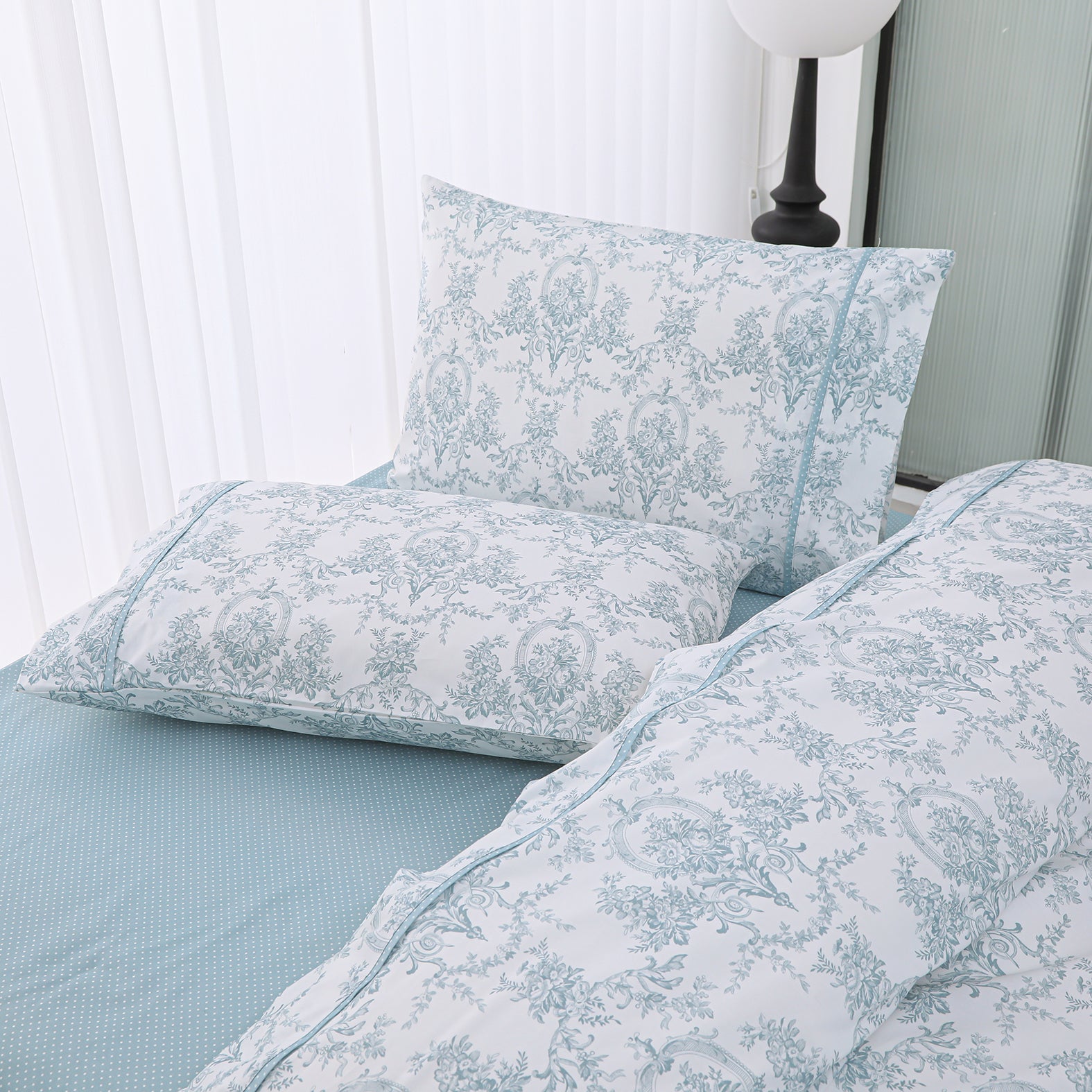 Chantal (Aqua)  (ΣΕΤ ΣΕΝΤΟΝΙΑ Υ/Δ 245x270+2 ΜΑΞ/ΘΗΚΕΣ 52x75) 210TC-2