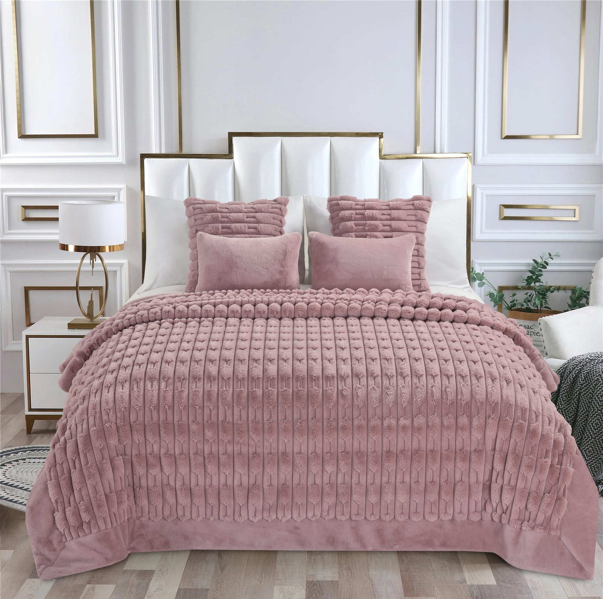 Blanket Fur 220X240 Boggi Amethyst