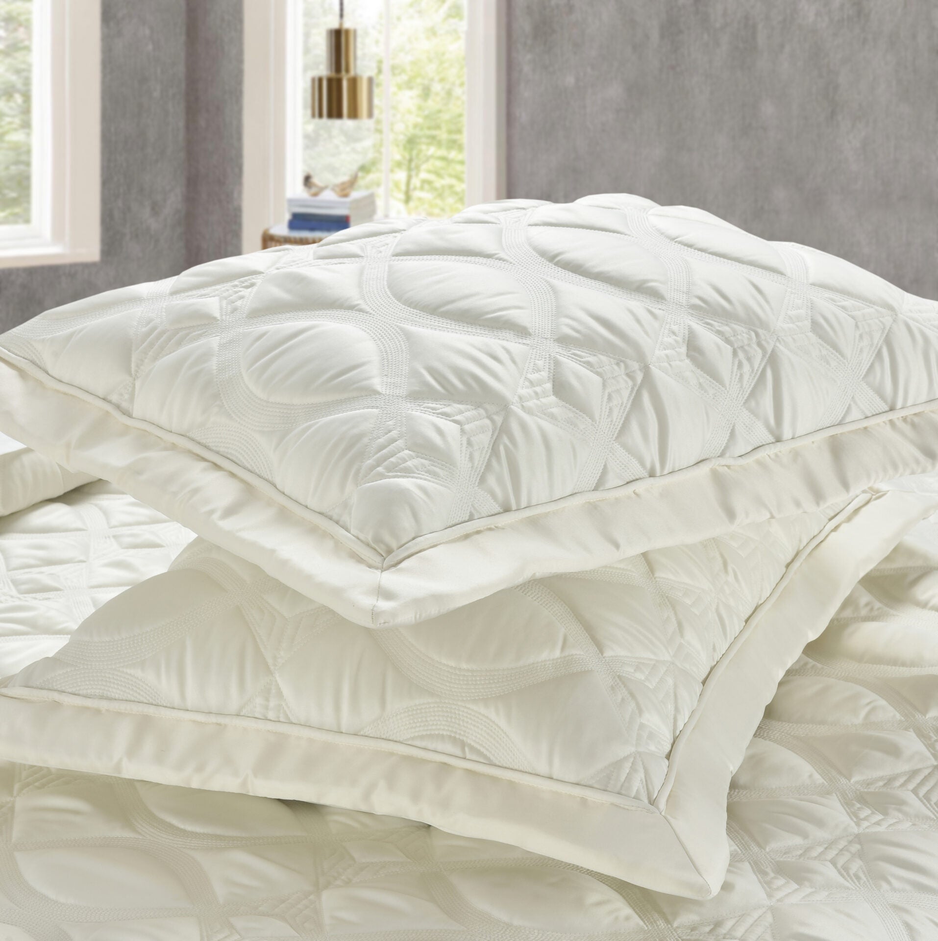 Monte Carlo (Ivory) Bedspread 250x240 + Mαξ/θήκες 50x70/2τεμ-3