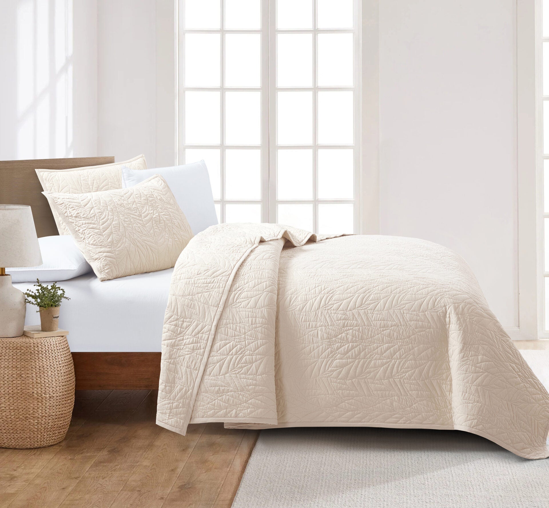 Fiona (Beige) Bedspread-1