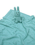 Bunny/Toy (Aqua) 80x100 Baby blanket with toy-1