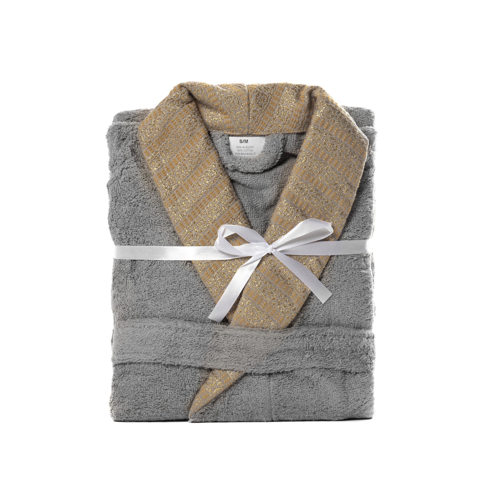 Μπουρνούζι Lurex Grey Gold Line