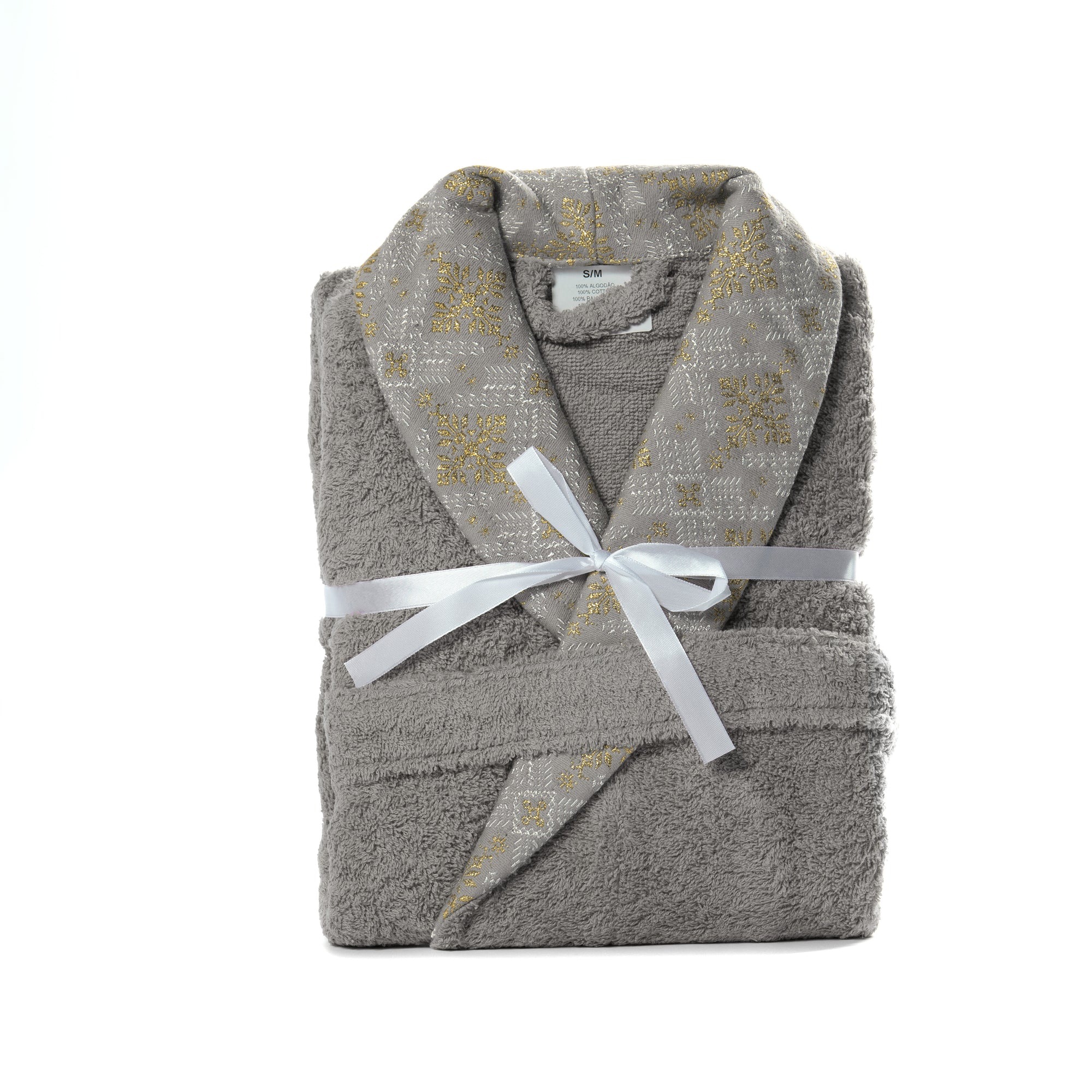 Μπουρνούζι Lurex Grey Gold