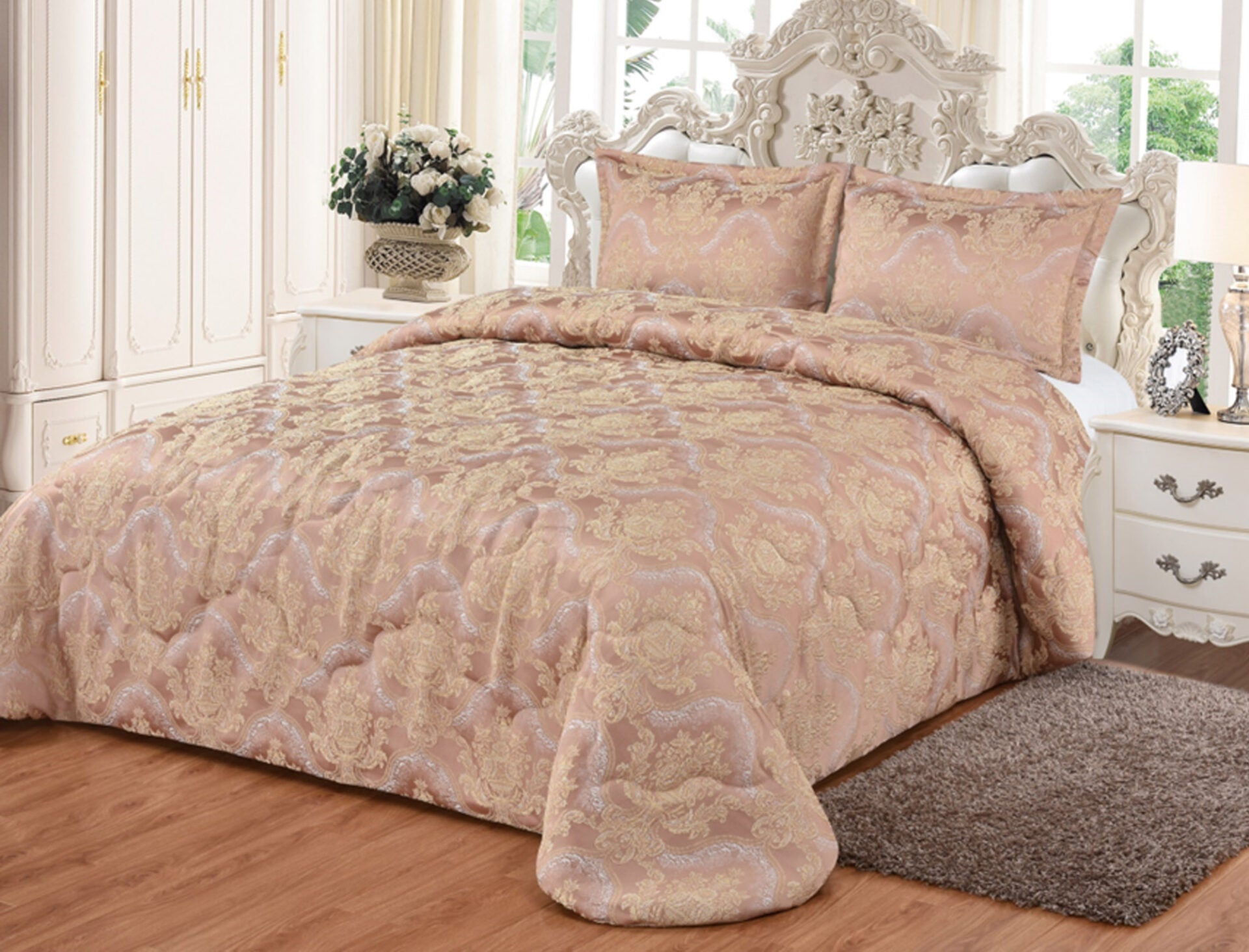 Classico ΠΑΠΛΩΜΑ 240X250 + Μαξ/θήκες (Pink)-0