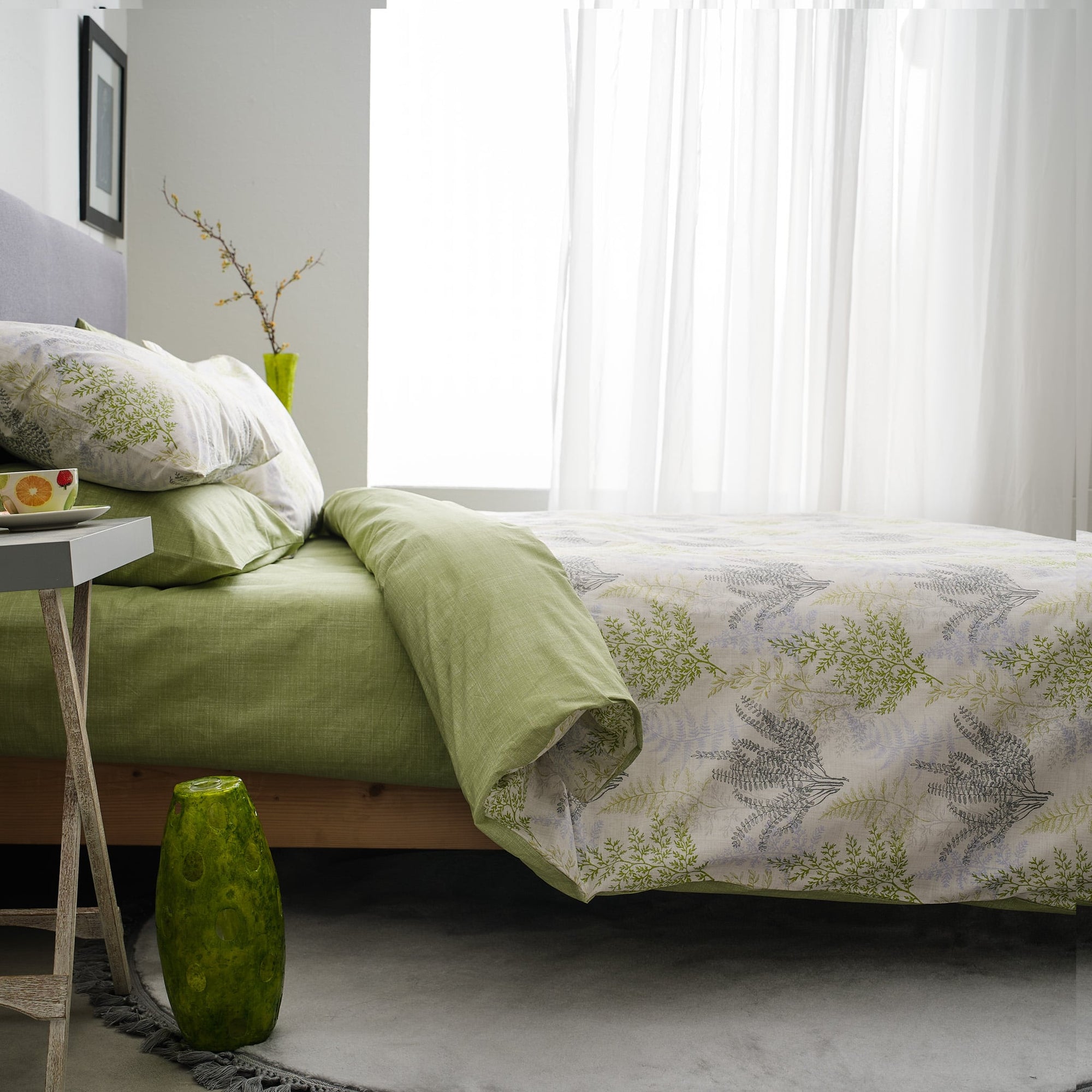 Sheet Set 4pcs 240X260 Silvia-1 Green