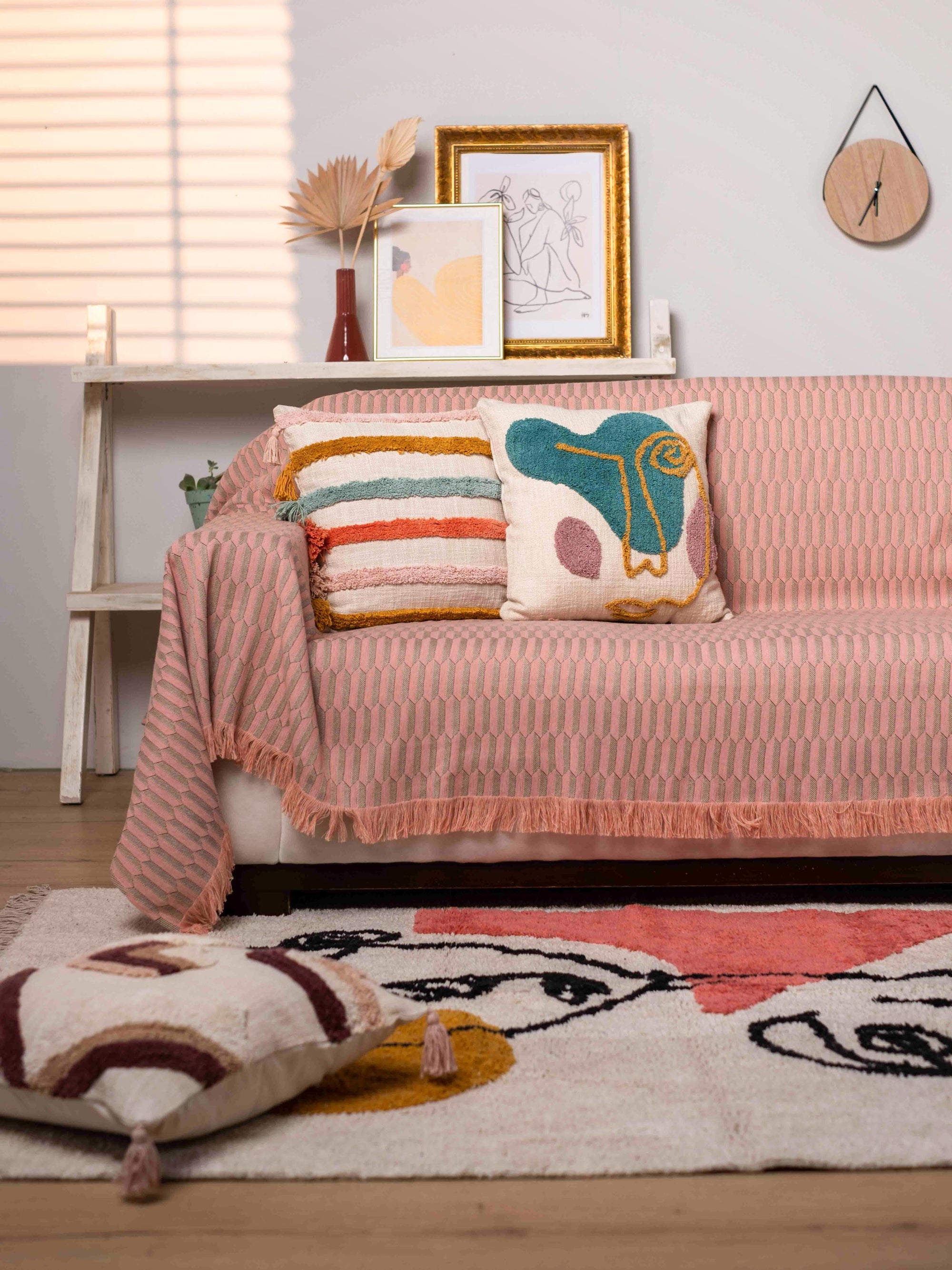 Symmetry Living Riviera Pink throw