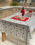 Christmas Tablecloth Lavilla Home Stars and Berries