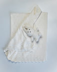 Baby blanket Bunny Toy Ivory 80x100