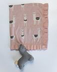 Baby blanket Lama Toy Pink 80x100