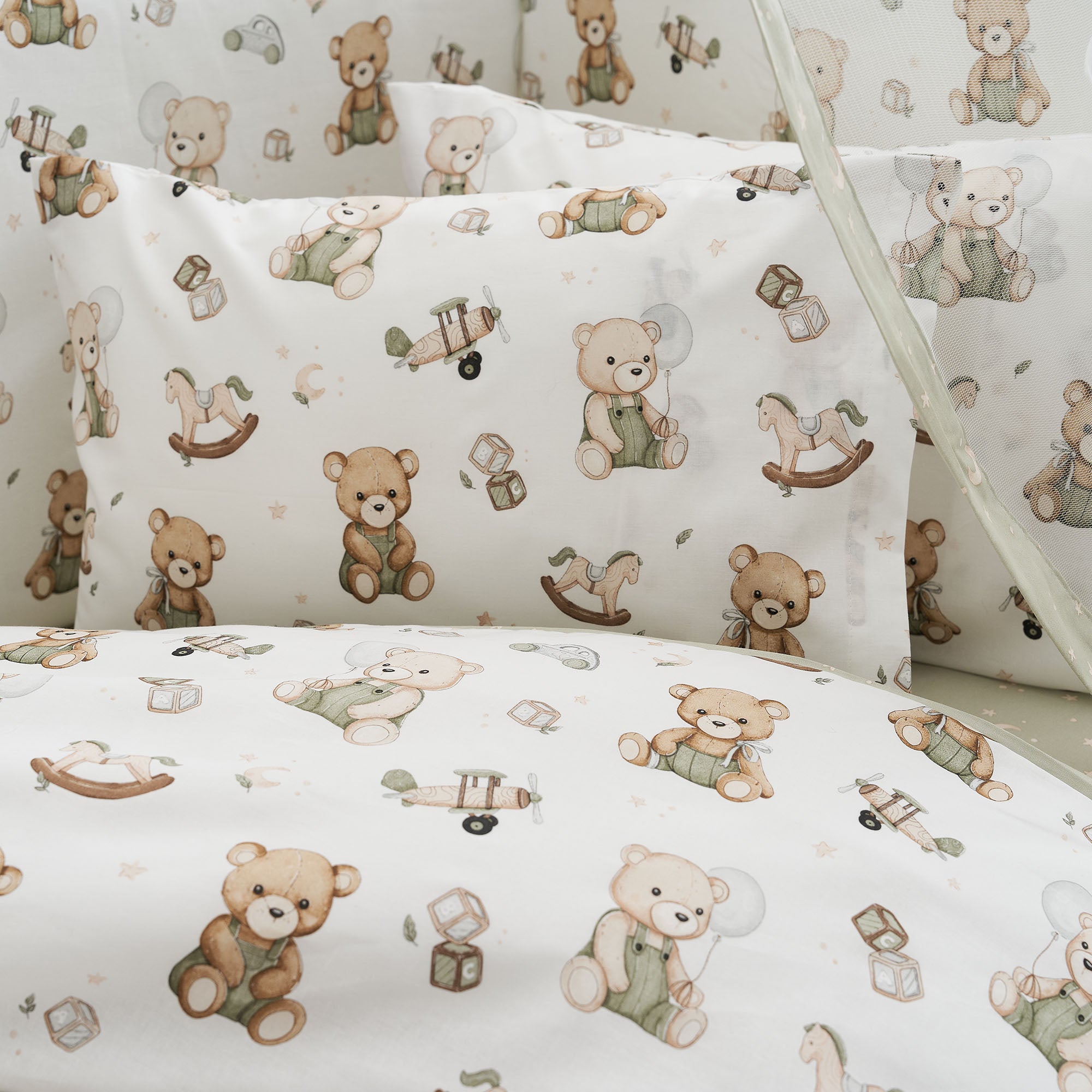 Παπλωματοθήκη Σετ 2τμχ 120Χ160 Βρεφική Teddy
