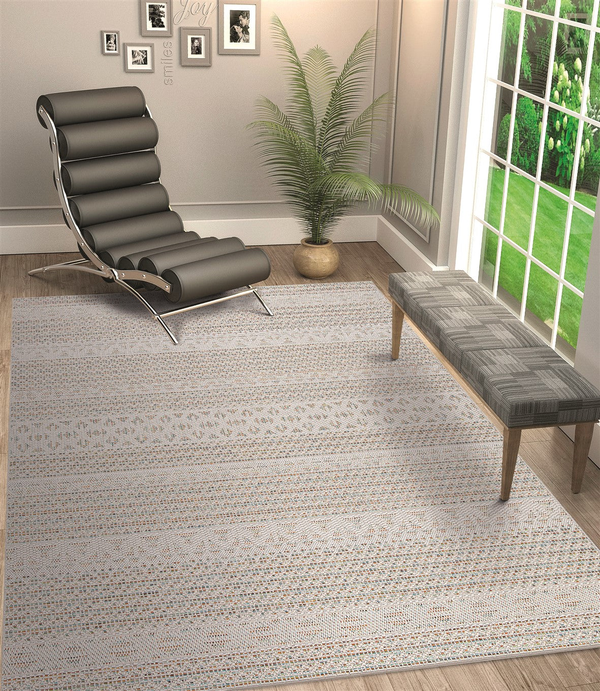 ΧΑΛΙ ΨΑΘΑ VAN 40001/X MULTI-CREAM - 067cm x 210cm-1
