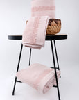 Towels Set of 3 pcs Margarita Lace pink