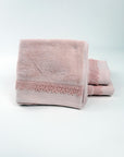 Towels Set of 3 pcs Margarita Lace pink