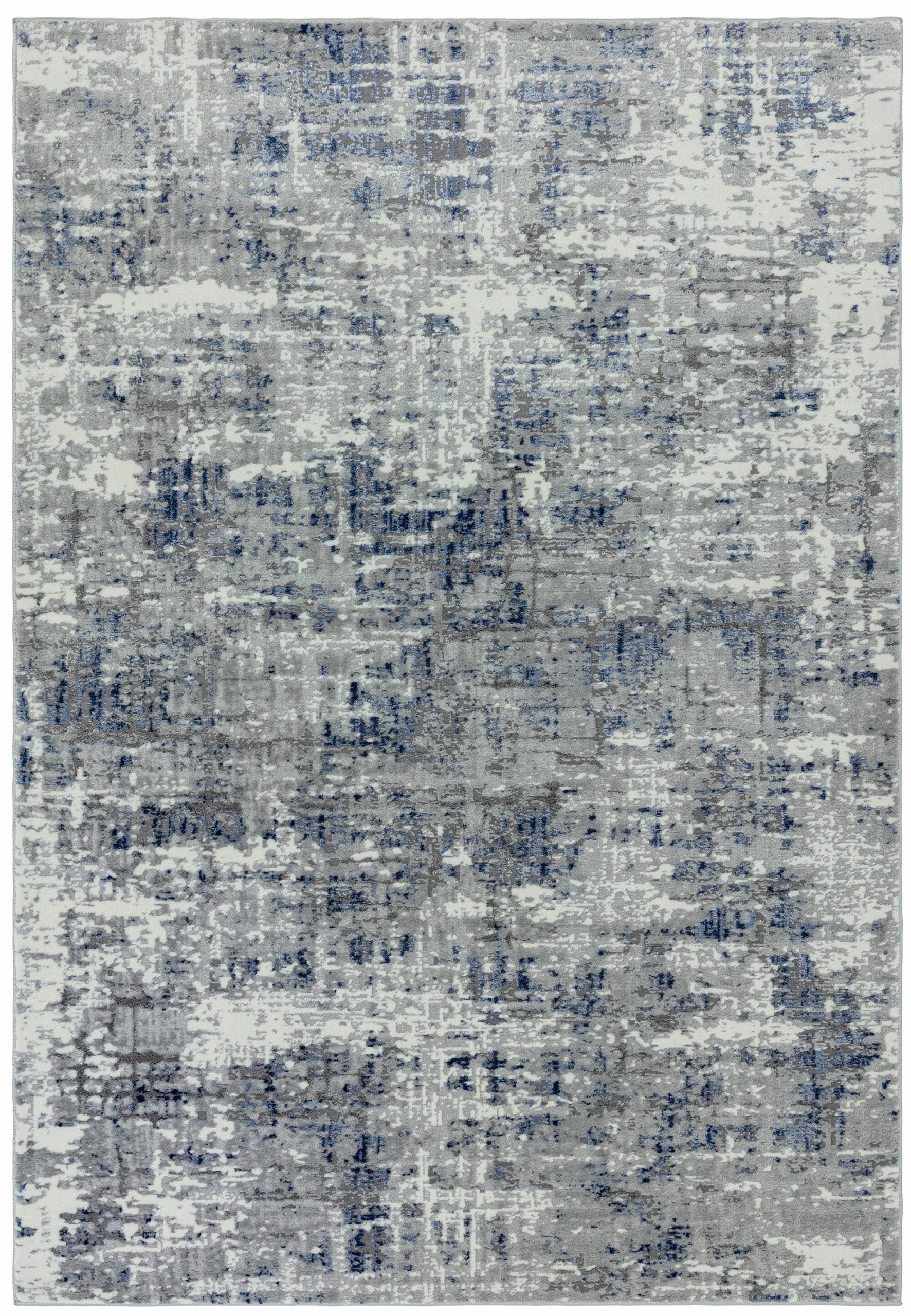 ΧΑΛΙ ASIATIC LONDON ORION ABSTRACT BLUE METALLIC - 120cm x 170cm-0