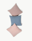 Decorative Pillow Case Symmetry Living 45X45 Sherpa Smoke Blue