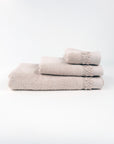 Towels Set of 3 pcs. Small flower terry crochet beige