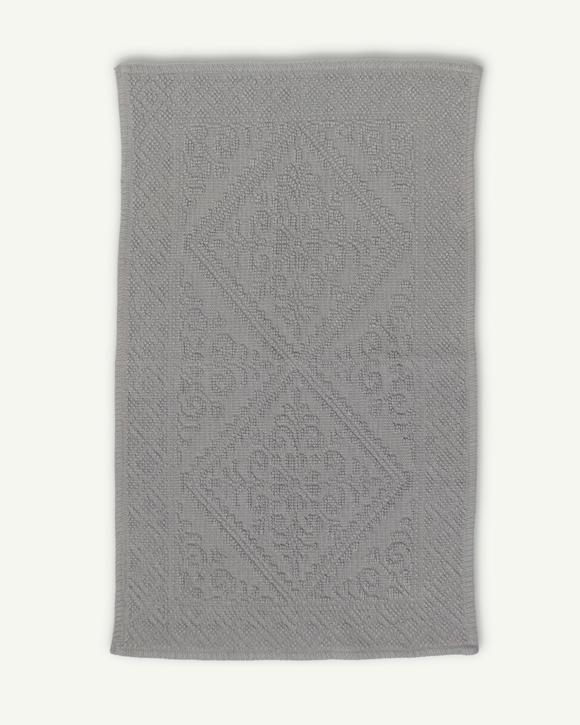 Bathroom Rug 50x80cm Jacquard Grigio Tinta Unita