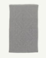 Bathroom Rug 50x80cm Jacquard Grigio Tinta Unita