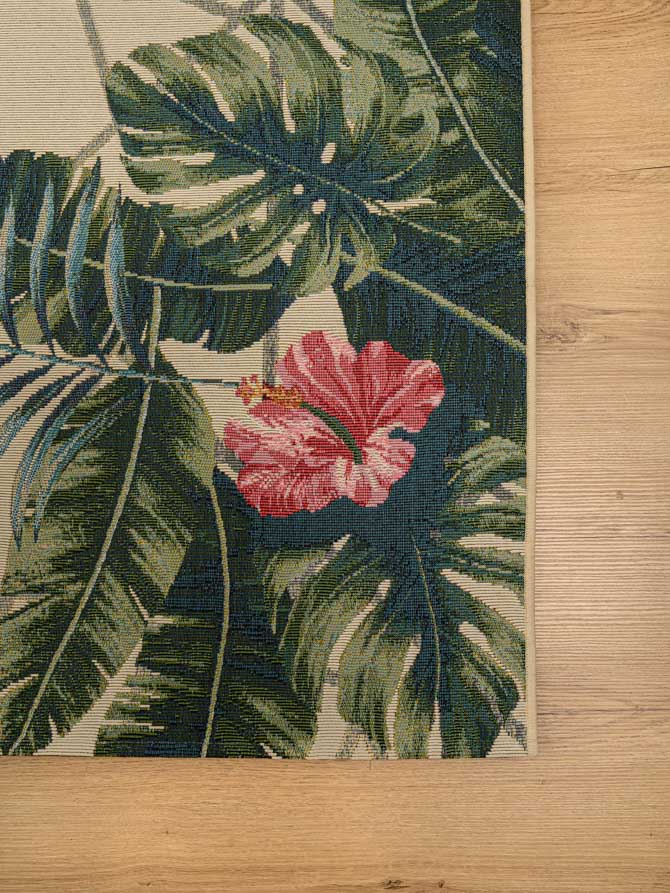 ΧΑΛΙ LEAVES 052/W - 160cm - Στρογγυλό