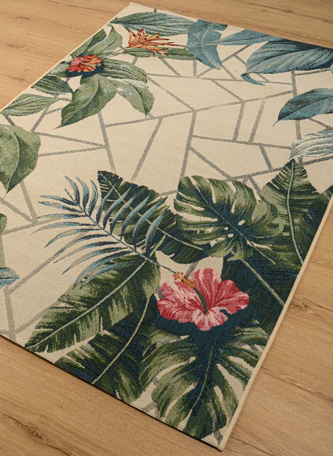 ΧΑΛΙ LEAVES 052/W - 160cm - Στρογγυλό