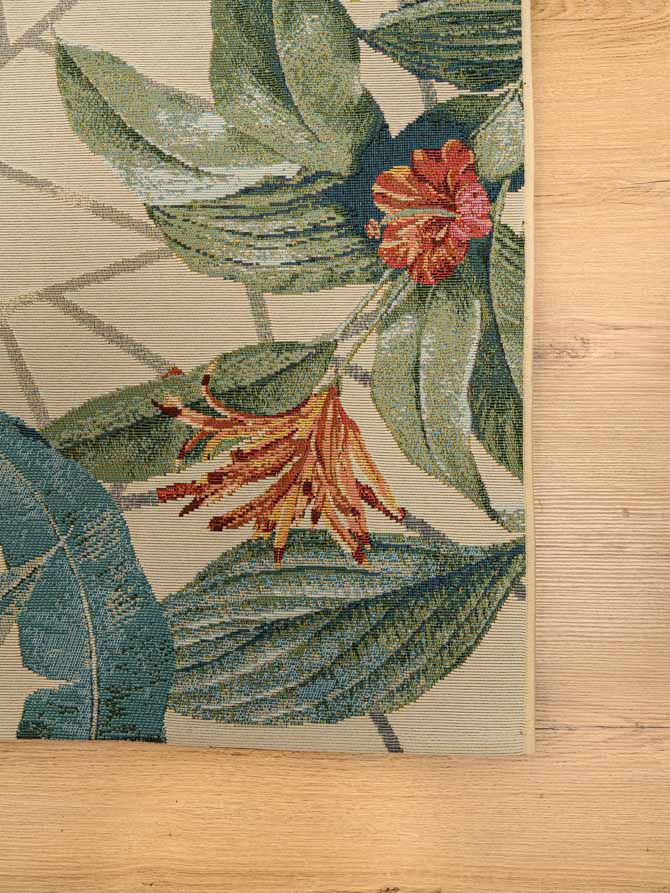 ΧΑΛΙ LEAVES 052/W - 160cm - Στρογγυλό