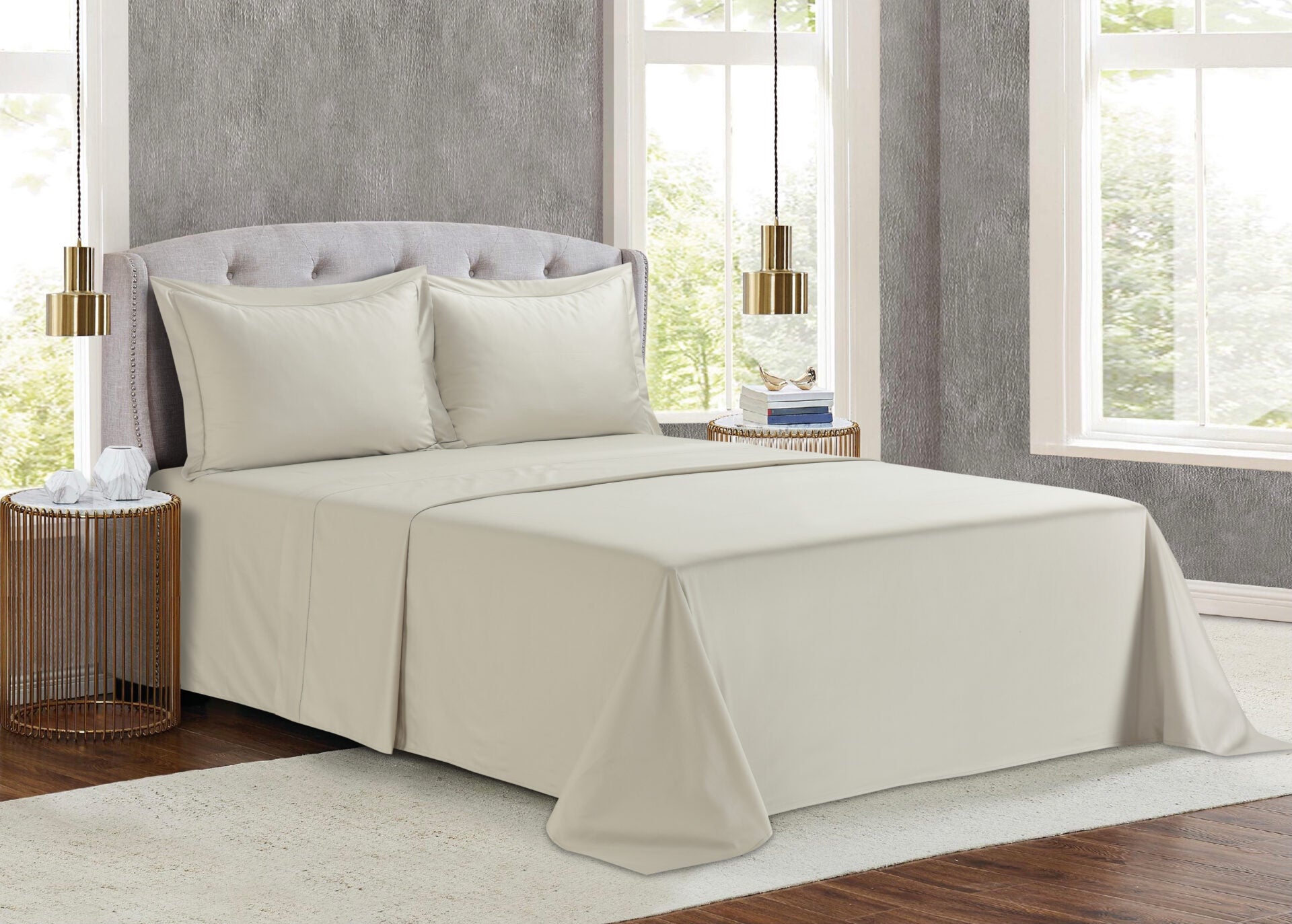 Monaco (Taupe) (ΣΕΤ ΣΕΝΤΟΝΙΑ Υ/Δ 245×270+2 ΜΑΞ/ΘΗΚΕΣ 52×75) 300TC-2