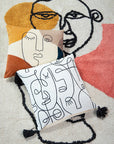 Decorative Pillow Case Symmetry Living 50x50 Faces