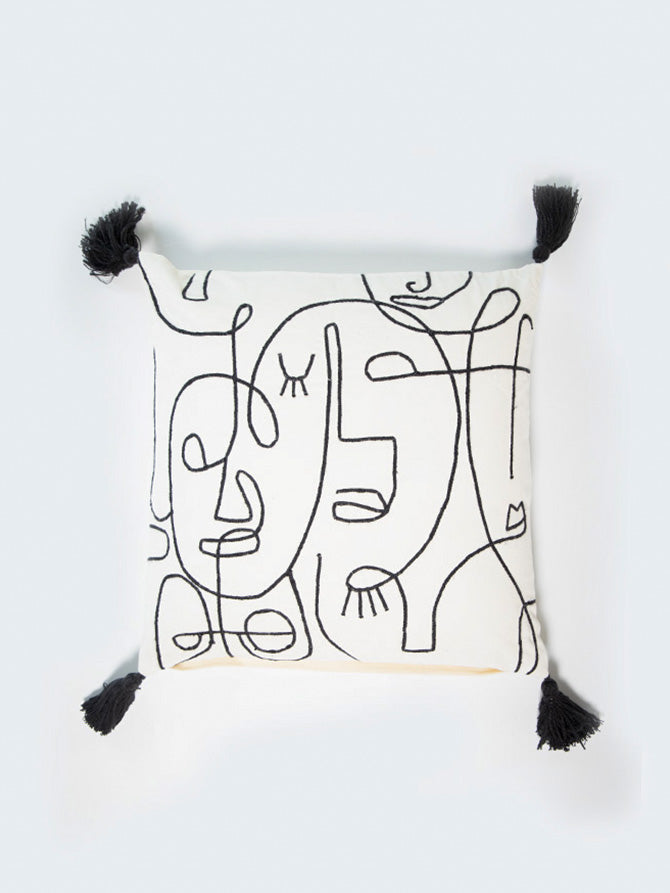Decorative Pillow Case Symmetry Living 50x50 Faces
