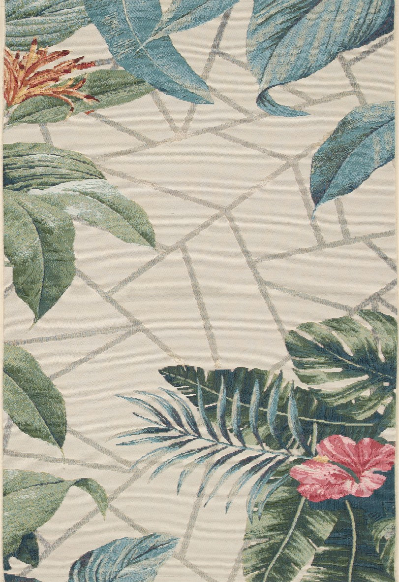 ΧΑΛΙ LEAVES 052/W - 160cm - Στρογγυλό-0