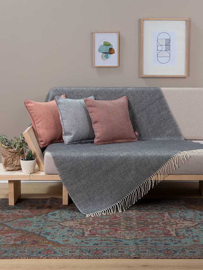 Κουβέρτα-Ριχτάρι Symmetry Living 125X165 Beed Grey
