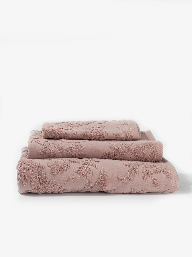 Towels Set of 3 pcs 7475 Pink Blush White Cloud
