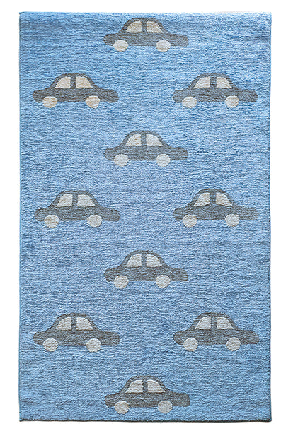 ΧΑΛΙ ΠΑΙΔΙΚΟ KIDDO CARS LIGHT BLUE - 090cm x 160cm-0