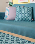 Διακοσμητική Μαξιλαροθήκη Symmetry Living 45X45 Jackie Turquoise-Pacific