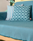 Διακοσμητική Μαξιλαροθήκη Symmetry Living 45X45 Jackie Turquoise-Pacific