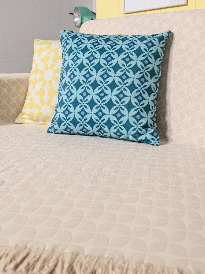 Διακοσμητική Μαξιλαροθήκη Symmetry Living 45X45 Jackie Turquoise-Pacific