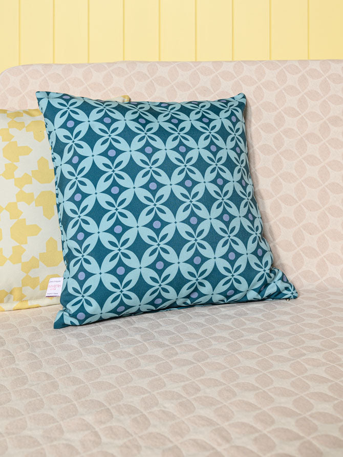 Διακοσμητική Μαξιλαροθήκη Symmetry Living 45X45 Jackie Turquoise-Pacific