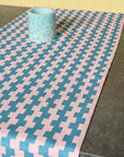 Ράνερ Τραπεζιού Symmetry Living 45x145 Quant Turquoise-Pink