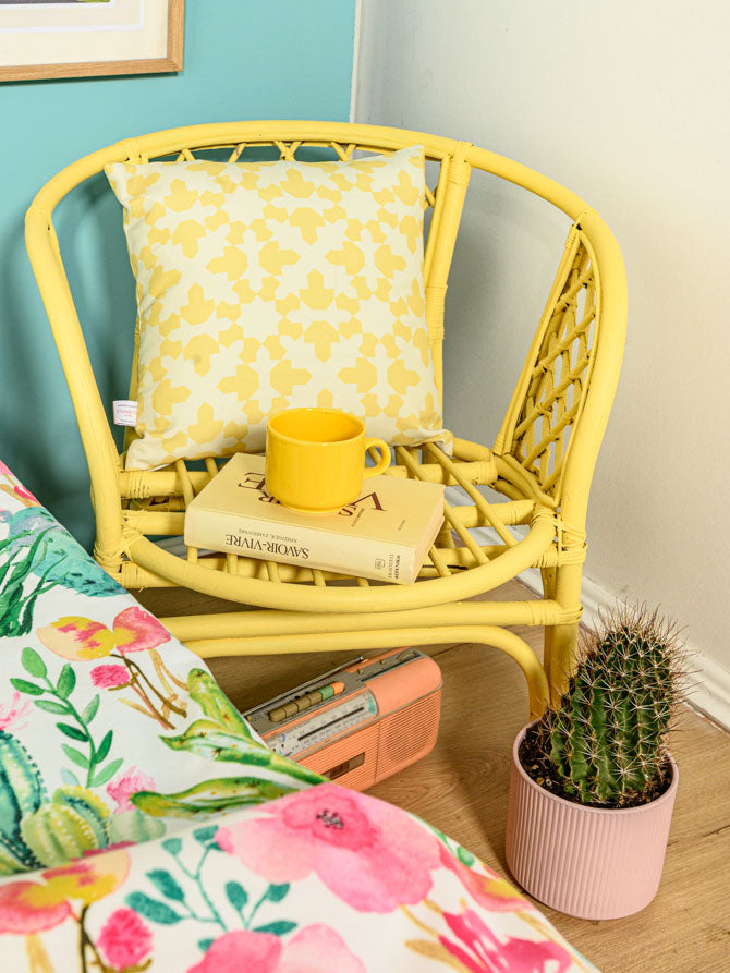 Διακοσμητική Μαξιλαροθήκη Symmetry Living 45X45 Marilyn Yellow