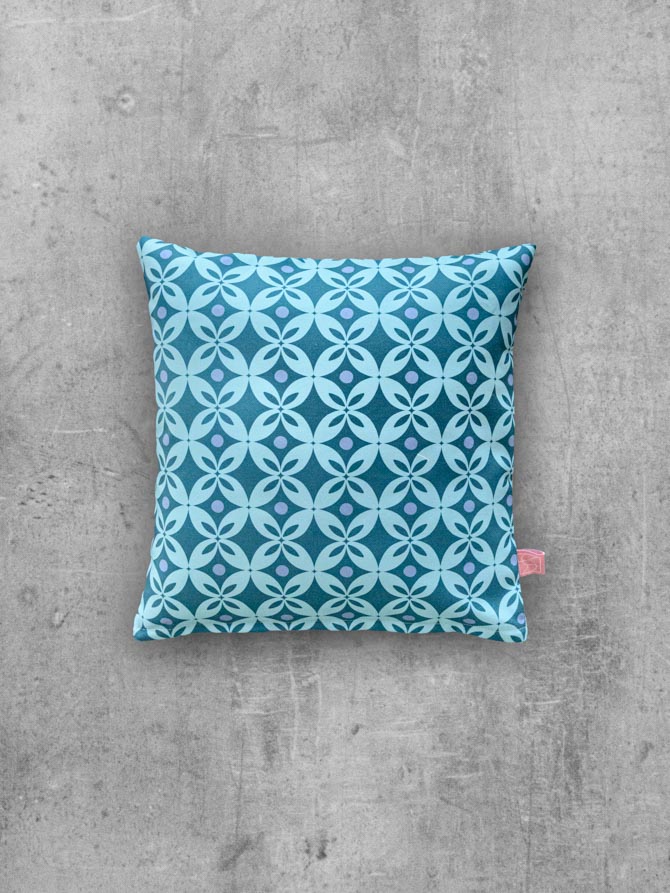 Geometric Turquoise Blue Decorative Pillows Symmetry Living