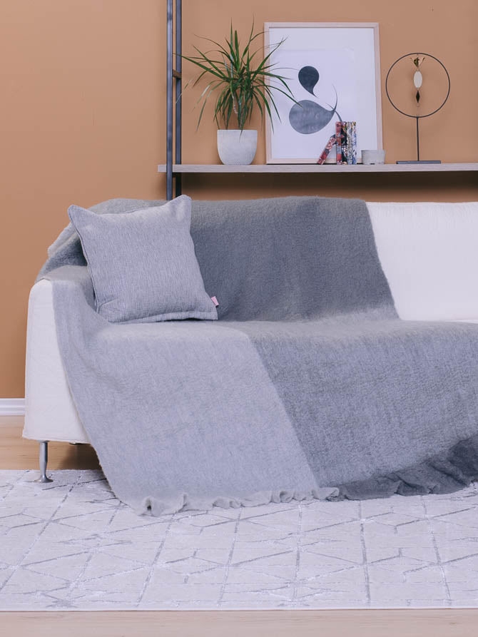 Throw Blanket Symmetry Living 130X170 Latur Grey
