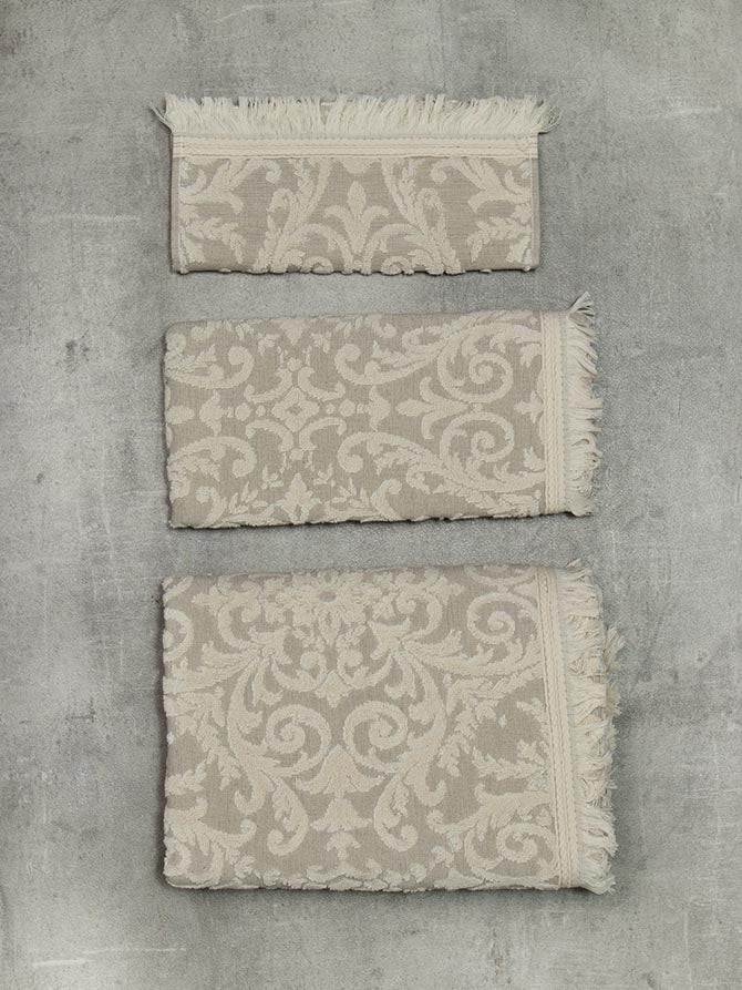 Towels Set of 3 pcs 6349 Whitecloud