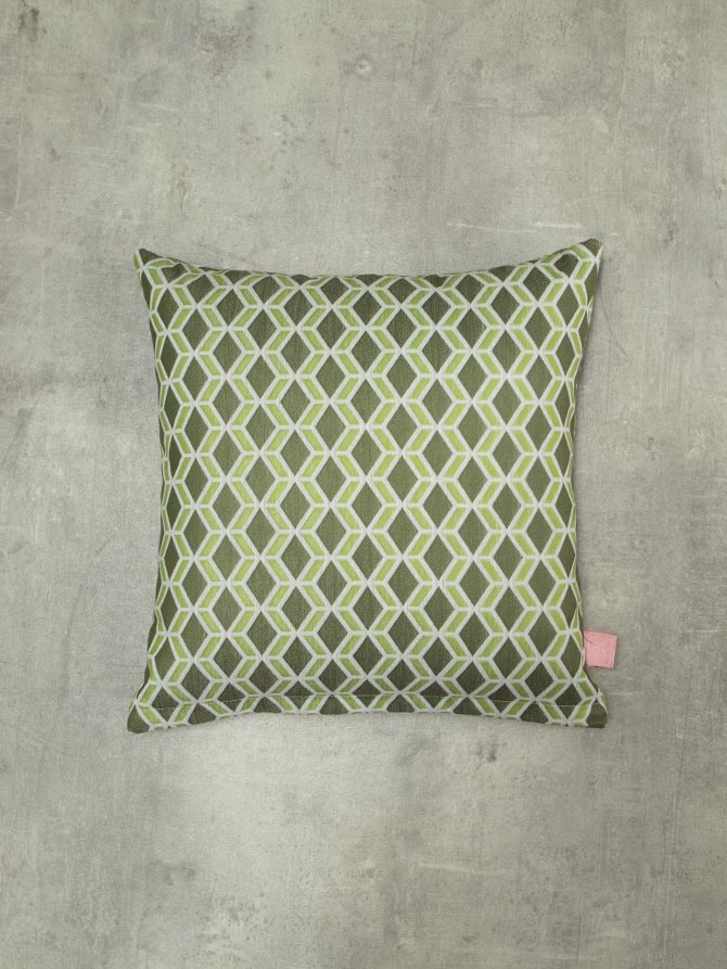 Decorative Pillow Case Symmetry Living 45X45 Border Green