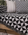 Black and White Ikat Throw