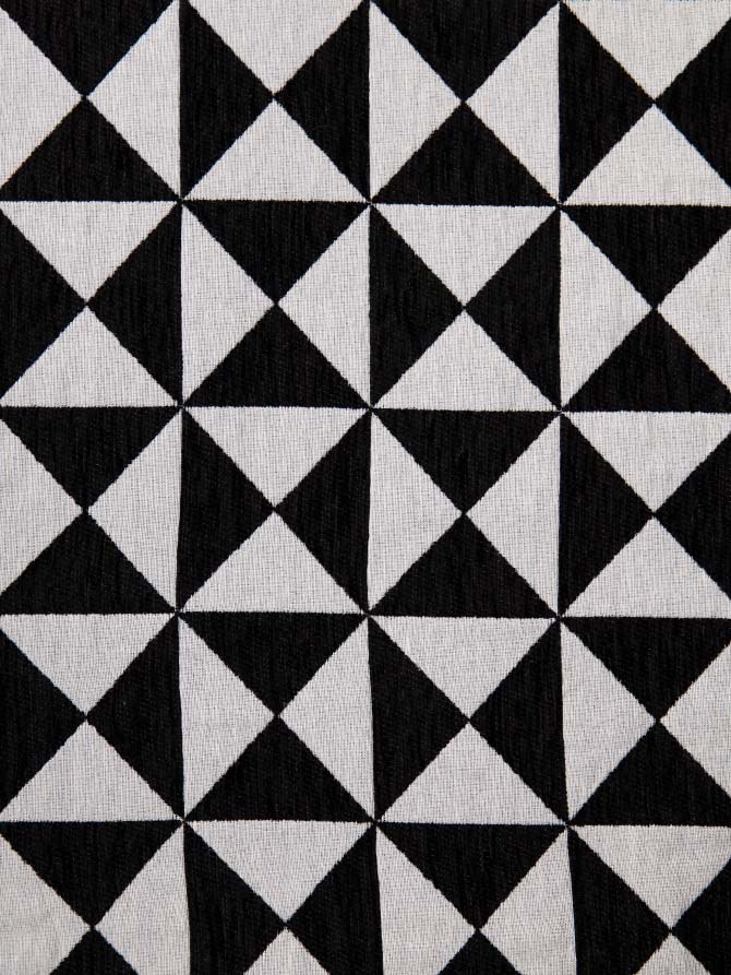 Black and White Ikat Throw