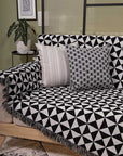 Decorative Pillow Case Symmetry Living 45X45 Line Black Multi