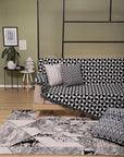Black and White Ikat Throw