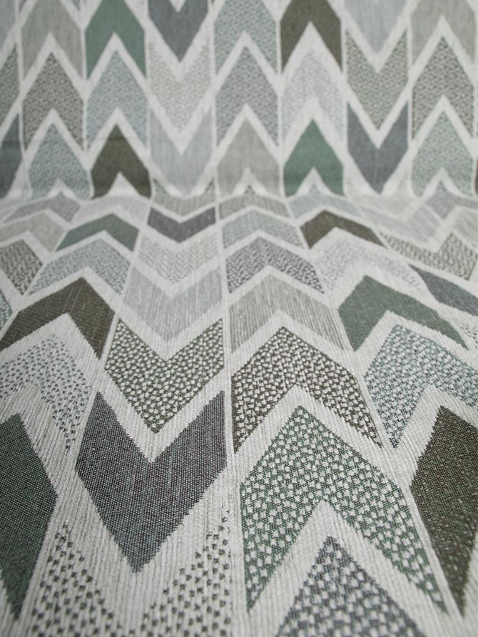 Chevron Green-Mint Throw
